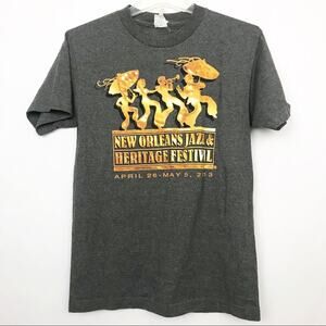 New Orleans 2013 Jazz Heritage Music Festival T-Shirt Size Small Gray Tee